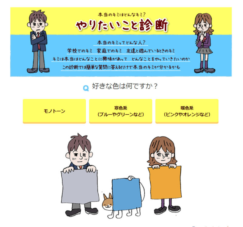 本当のキミはどんなキミ?やりたいこと診断