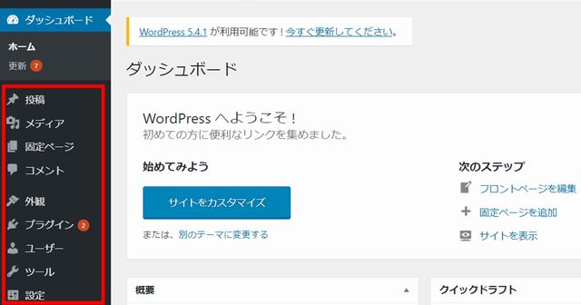 WordPressの機能